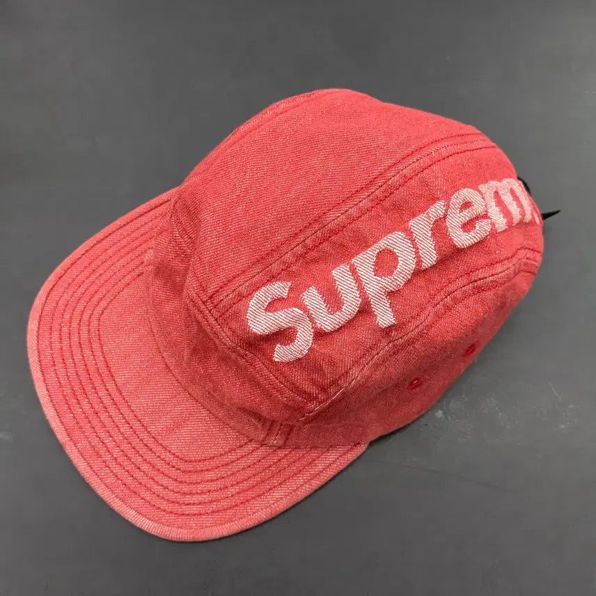[BUNJANG] Supreme Jacquard Denim Camp Cap Red / 슈프림 자카드 데님 레드 캠프캡 판매합니다.