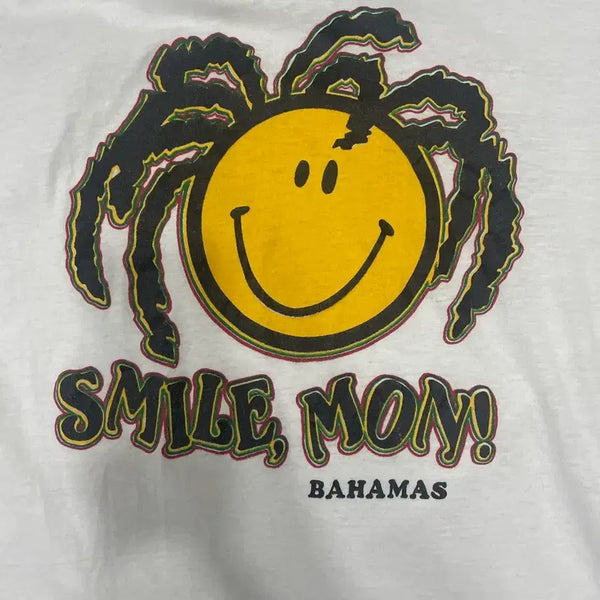 [BUNJANG] 1990s Bahamas Vintage Smiley T-Shirt / 90s 바하마 빈티지 스마일 티셔츠
