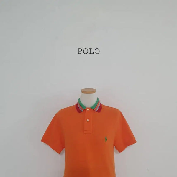 [BUNJANG] Polo Ralph Lauren Orange Short Sleeve Polo Shirt / 세일)No.260701114 폴로 랄프로렌 오렌지 반팔 카라티