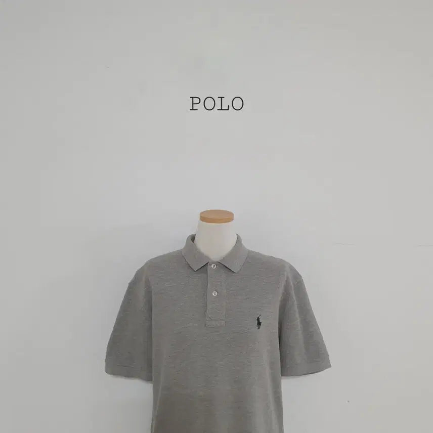 [BUNJANG] Polo Ralph Lauren Grey Short Sleeve Polo Shirt / No.26072509 폴로 랄프로렌 반팔 카라티 그레이