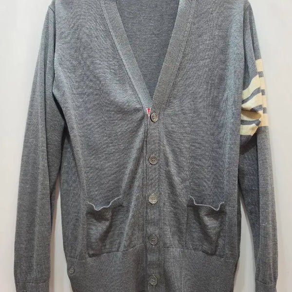 [BUNJANG] Thom Browne 4-Bar Wool Cardigan Medium Grey / (정품)톰브라운 사선 4바 울 가디건 미디움 그레이
