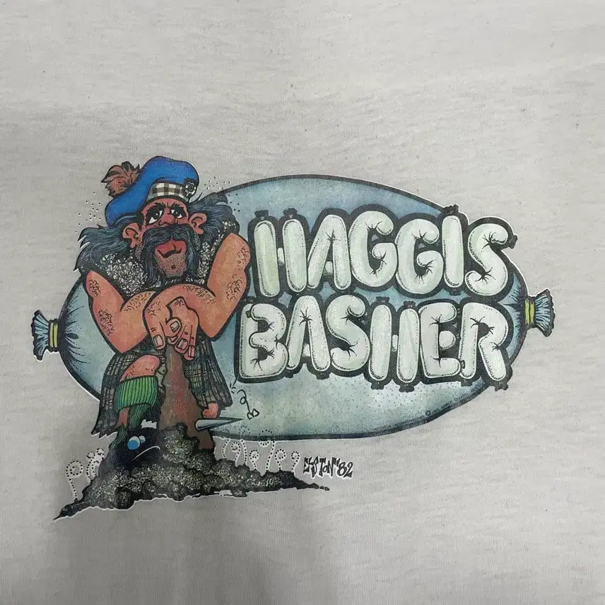 [BUNJANG] 1982 'Haggis Basher' Ringer T-Shirt (Canada) / 80s 캐나다 생산 'Haggis Basher' 링거 티셔츠
