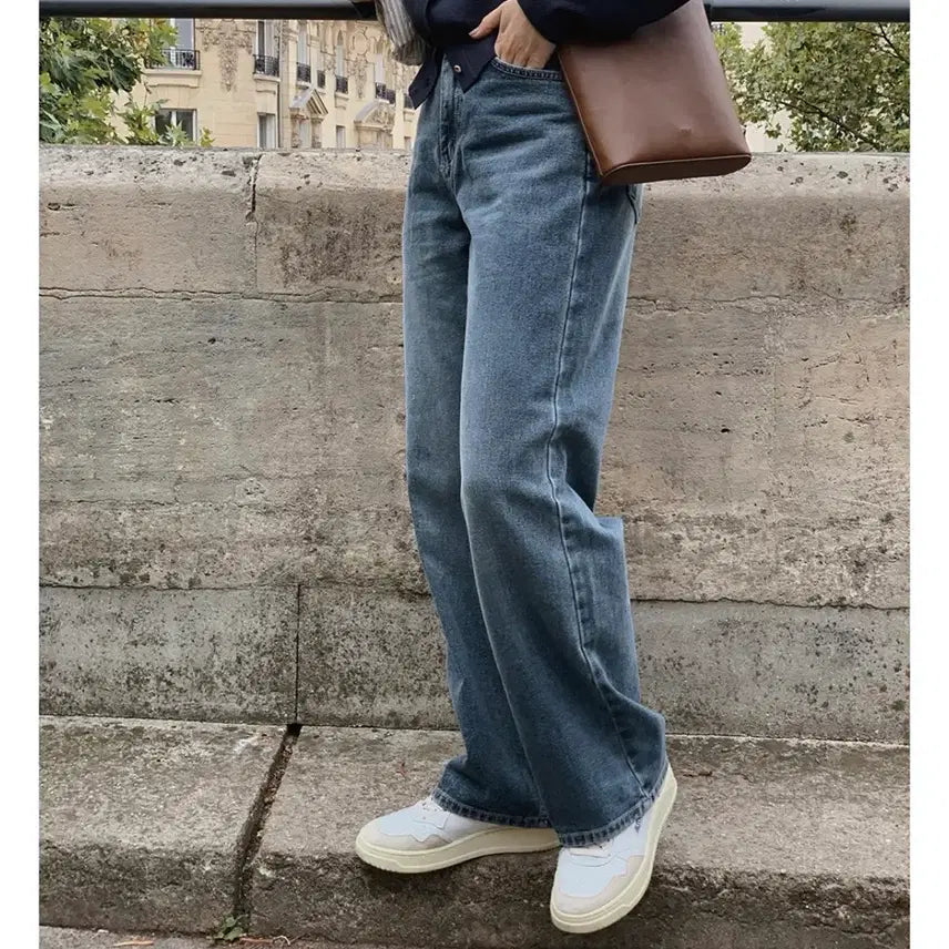 [BUNJANG] Slowand Wide Blue Denim Pants / 슬로우앤드 와이드 진청데님팬츠