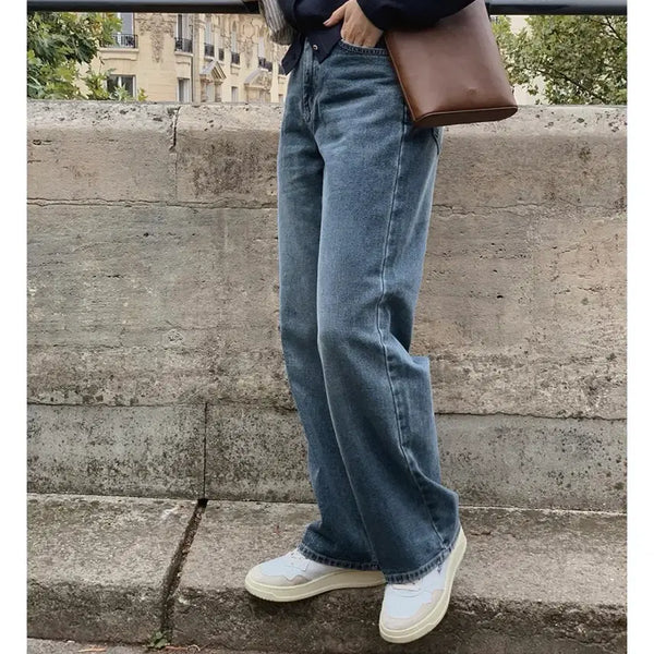 [BUNJANG] Slowand Wide Blue Denim Pants / 슬로우앤드 와이드 진청데님팬츠