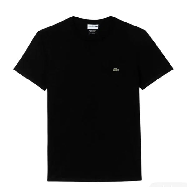 [BUNJANG] Lacoste Crewneck Pima Cotton Jersey T-Shirt Black / 라코스테 크루넥 피마 코튼 저지 티셔츠 블랙