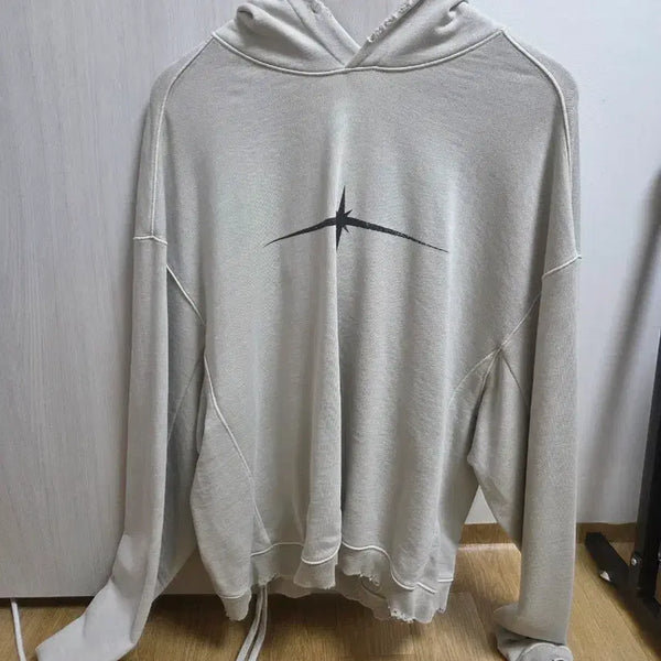 [BUNJANG] SHOP MERCH Hoodie Beige / SHOP MERCH HOODIE beige 후드티