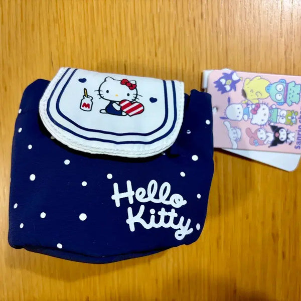 [BUNJANG] Hello Kitty Navy Polka Dot Mini Pouch / 헬로키티 미니 파우치 네이비 땡땡이