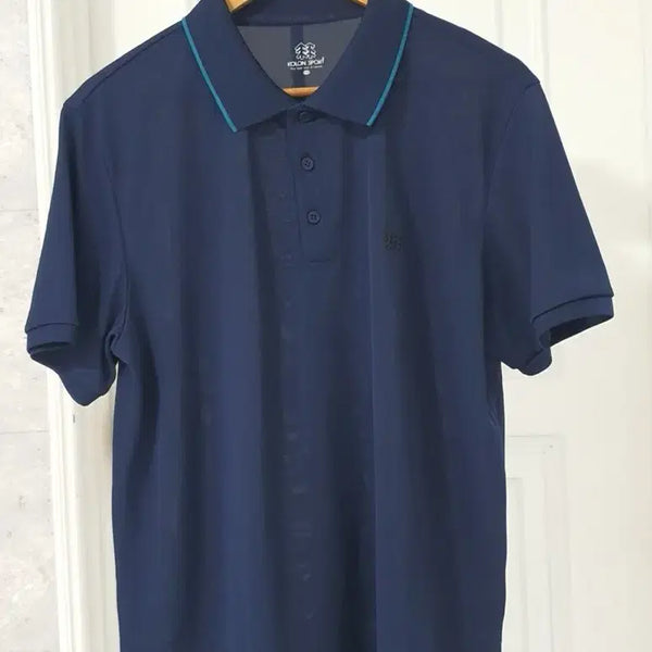 [BUNJANG] Kolon Sport Functional Short-Sleeve Polo Shirt Navy 110 / 코오롱 기능성 반팔 카라티 네이비 110