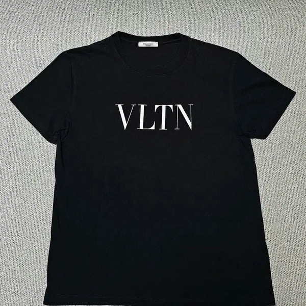 [BUNJANG] Valentino VLTN Logo Short Sleeve T-Shirt (M) / [M 사이즈] 발렌티노 VLTN 로고 블랙 반팔티