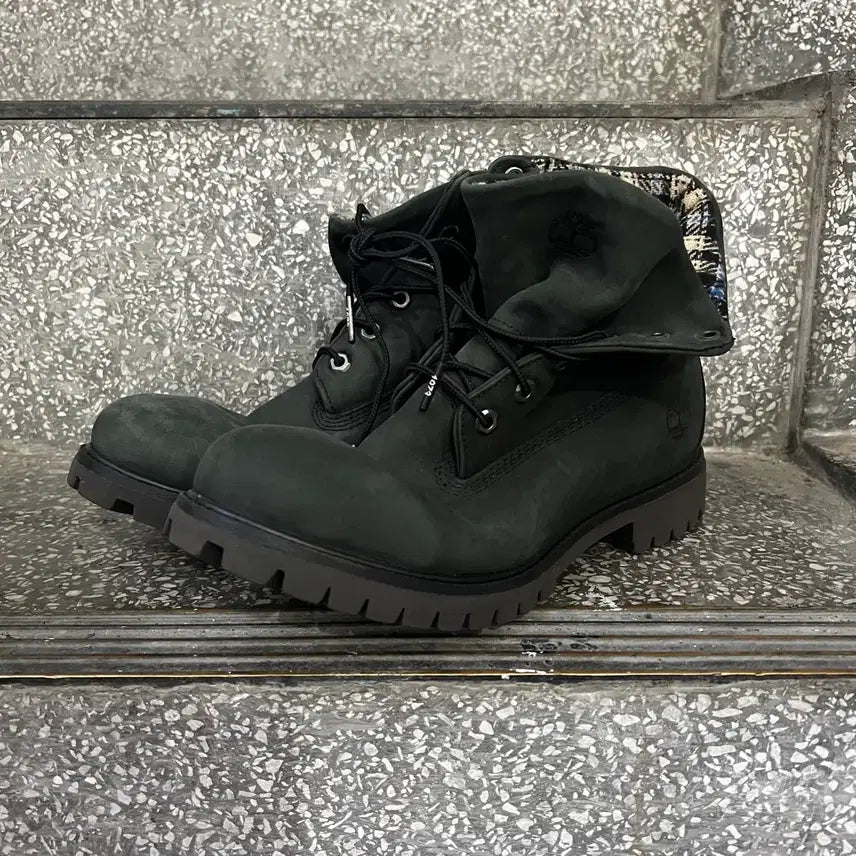 [BUNJANG] Timberland Roll-Top Black Boots / 팀버랜드 롤탑 블랙 부츠 (01048)