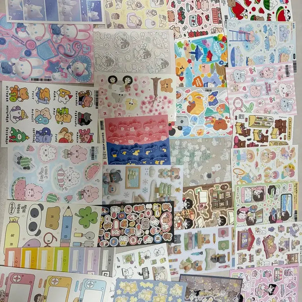 [BUNJANG] Diary Stickers Bundle Set / (가격제시가능/일괄처분) 다이어리 스티커 다꾸 스티커