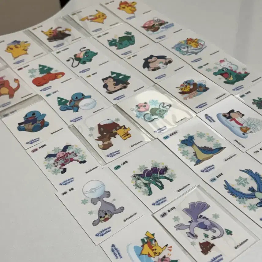 [BUNJANG] Pokemon Winter Hojin B-side Stickers Full Set / 최저가 급처) 포켓몬 호빵 윈터 빅 띠부씰 전종