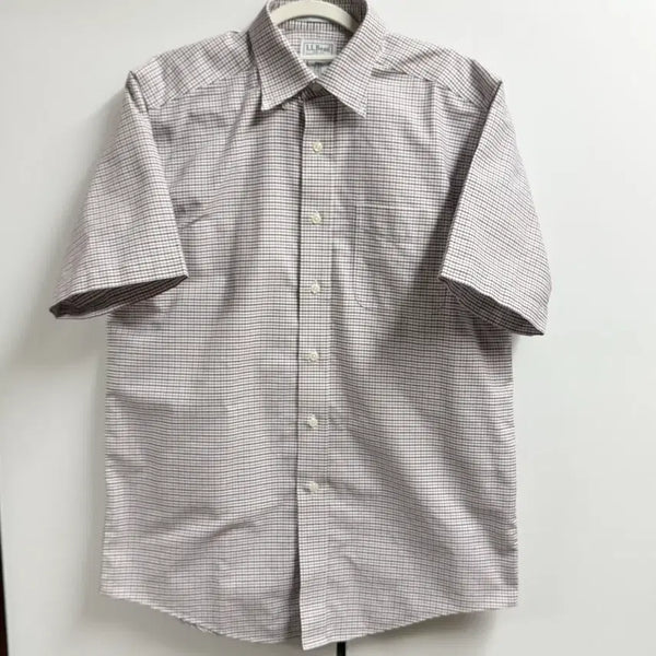 [BUNJANG] LLBean Gingham Check Short Sleeve Shirt XL / LLBean 엘엘빈 깅엄 체크 반팔 셔츠 XL