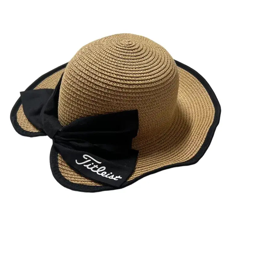 [BUNJANG] Titleist Women's Ribbon Raffia Hat / [정품] 타이틀리스트(Titleist) 여성 리본 밀짚모자(라피아햇)