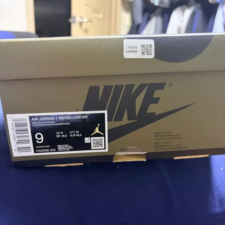 [BUNJANG] Nike Air Jordan 1 Low Olive (270mm) - New / 나이키 에어 조던 1 로우 올리브 270 새상품