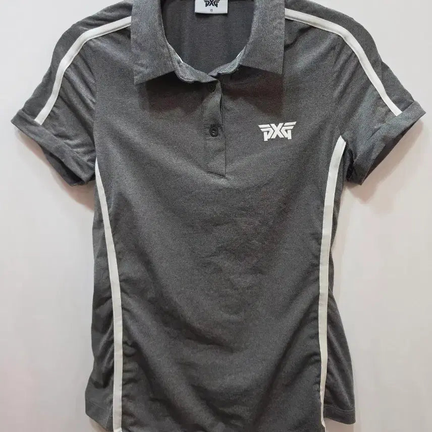 [BUNJANG] PXG Women's Charcoal Grey Side Line Short Sleeve Polo T-Shirt / (정품)PXG 그레이 여성 사이드 라인 반팔 카라티
