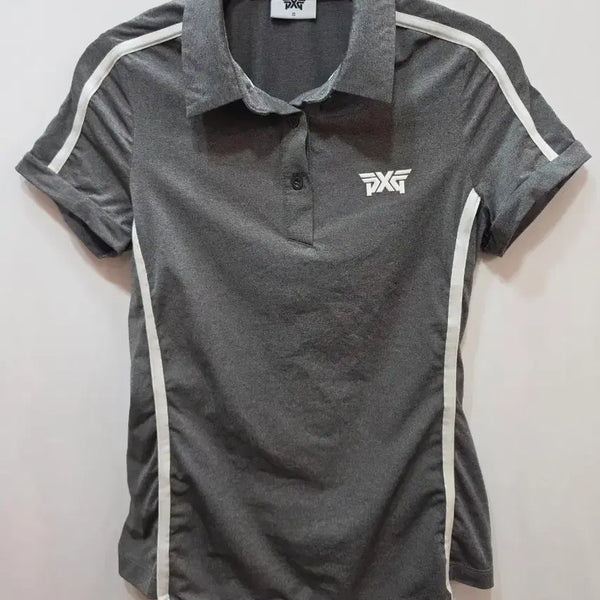 [BUNJANG] PXG Women's Charcoal Grey Side Line Short Sleeve Polo T-Shirt / (정품)PXG 그레이 여성 사이드 라인 반팔 카라티