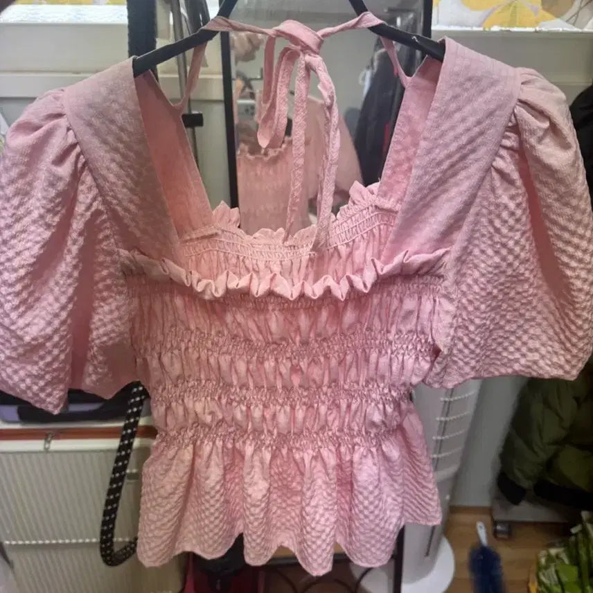 [BUNJANG] Puff Short Sleeve Blouse / 퍼프반팔블라우스