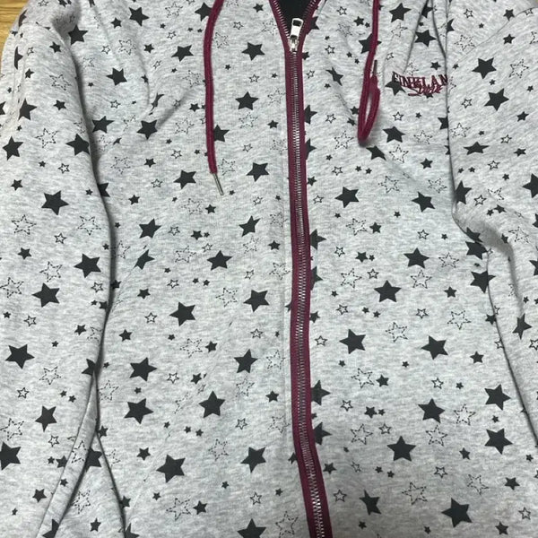 [BUNJANG] Star Hoodie Zip-Up (Free Size) / 별 후드집업