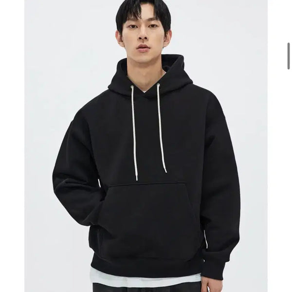 [BUNJANG] Soverment 950g Solid Hoodie Deep Black XL / [XL] 소버먼트 950G 솔리드 후드 딥 블랙