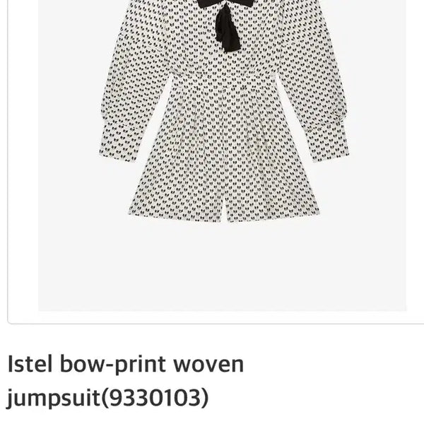 [BUNJANG] Maje Istel Bow Print Dress / Maje 마쥬 이스텔 보우 프린트 원피스 (38,택포)