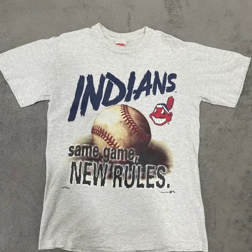 [BUNJANG] 1990s Original Nutmeg Mills MLB Cleveland Indians T-Shirt / 90s 오리지널 MLB 클리블랜드 인디언스 너트멕 티셔츠