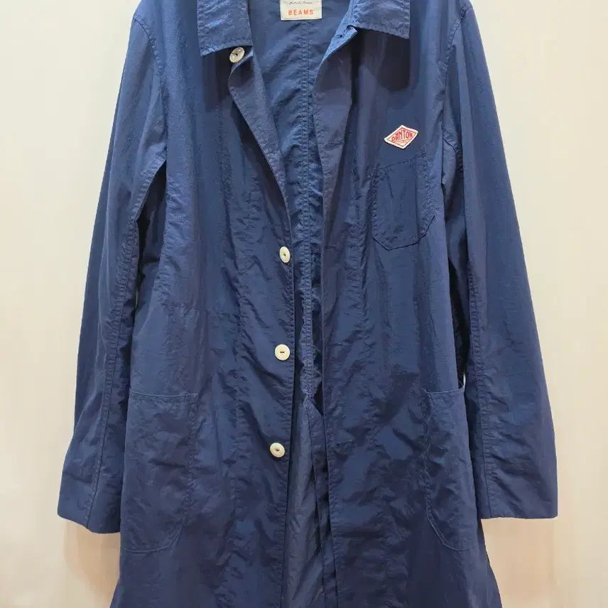 [BUNJANG] Danton x BEAMS Navy Nylon Work Coat / (정품)단톤 x 빔즈 별주 네이비 나일론 워크 코트