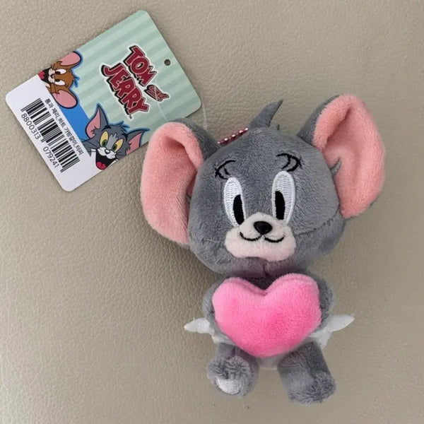 [BUNJANG] Tom and Jerry Tuffy 8cm Heart Keychain Plush / 톰과제리 터피 8cm 하트 키링 인형