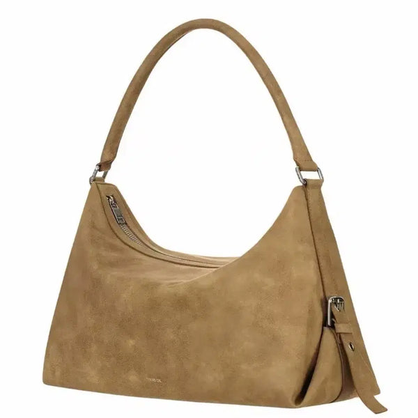 [BUNJANG] STANDOIL Suede Hobo Bag Beige Shoulder Bag / 스탠드오일 STANDOIL 수에드 호보백 베이지 숄더백