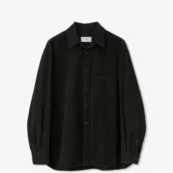 [BUNJANG] Years Ago Pourka Cotton Drill Shirt Dusty Black Garment Dyed / 1)이얼즈어고 포이카 코튼 드릴 셔츠 더스티블랙 가먼트다잉