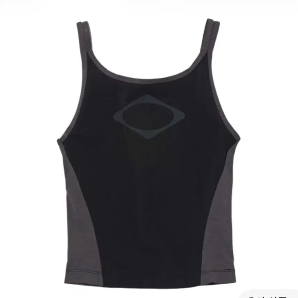 [BUNJANG] MSCHF Rhombus Color Block Sleeveless Black / 미스치프 롬버스 컬러 블록 슬리브리스 블랙