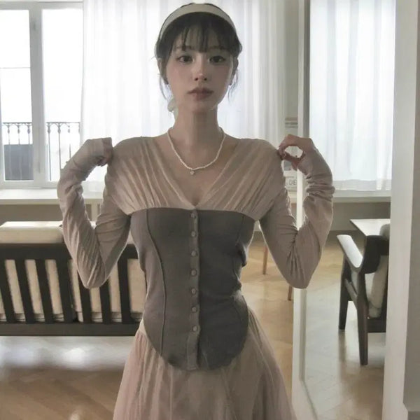 [BUNJANG] Cloud Emotion Soft Drape Tee - Mocha / 클라우드이모션 소프트 드레이프 티