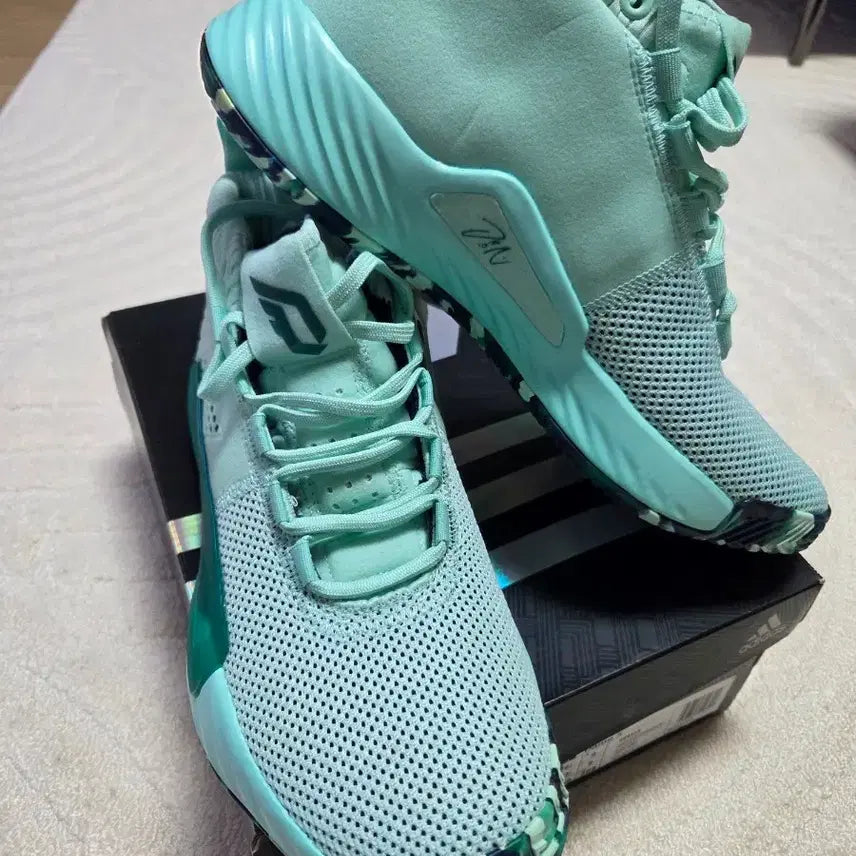 [BUNJANG] Adidas Dame 5 BB9314 Mint Basketball Shoes / 아디다스 데임5Dame 5 BB9314 민트 275 새상품 택부착 박스