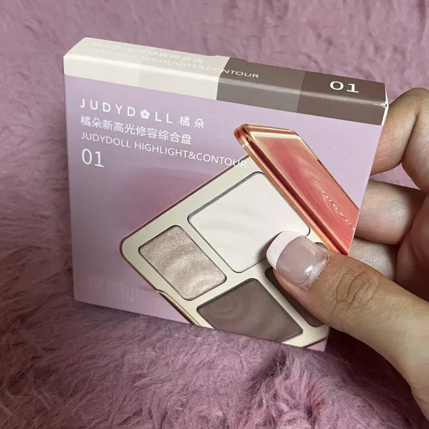 [BUNJANG] JUDYDOLL Cool Tone Contour & Highlighter Palette No. 1 Doughin Shaohong / (새상품) 주디돌 쿨톤 컨투어 쉐딩&하이라이터 팔레트 1호 도우인 샤오홍