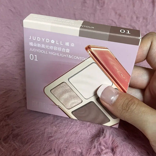 [BUNJANG] JUDYDOLL Cool Tone Contour & Highlighter Palette No. 1 Doughin Shaohong / (새상품) 주디돌 쿨톤 컨투어 쉐딩&하이라이터 팔레트 1호 도우인 샤오홍