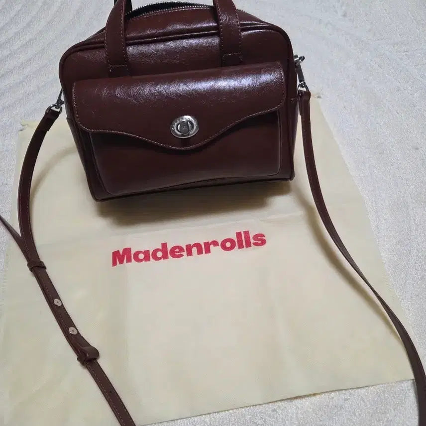 [BUNJANG] Madern Rolls Kino Bag Brown 2-Way Tote & Crossbody with Dust Bag / 마덴롤즈 키노백 브라운 / 토트&크로스 2WAY / 더스트백 포함
