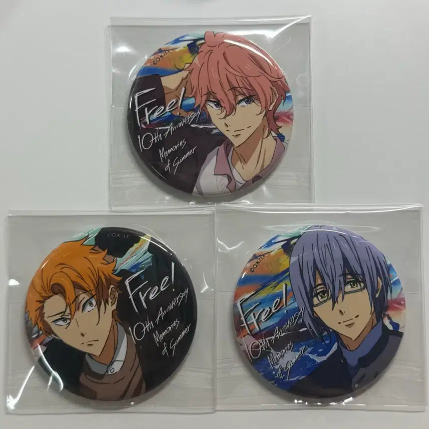[BUNJANG] Free! 10th Anniversary Kiss Me Nao Kaede Bundle Set Can Badges (Sealed) / (미개봉) free! 프리 10주년 기념 키스미 나오 카에데 캔뱃지 일괄