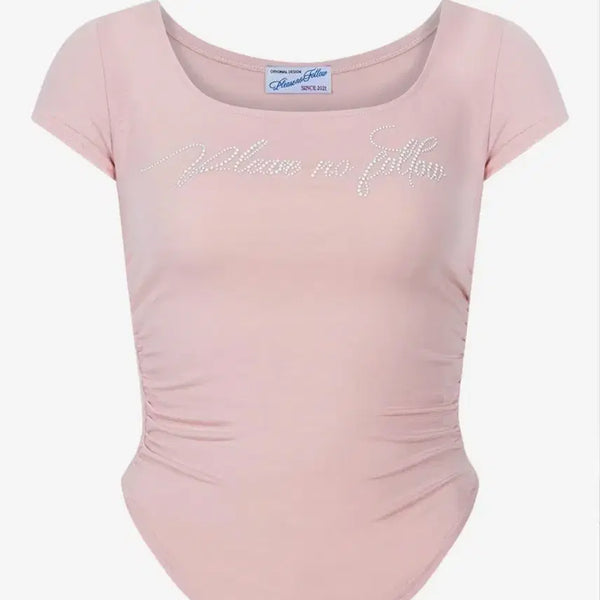 [BUNJANG] Romy Logo Romy Top Pink / (택O)플리즈노팔로우 로미 로고 로미탑 romy logo 핑크