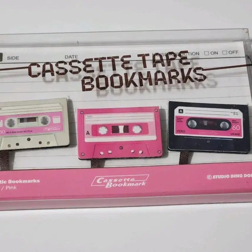 [BUNJANG] Studio Dingdong Cassette Magnet Bookmark (Pink) / 스튜디오딩동 카세트 자석 북마크 (핑크)