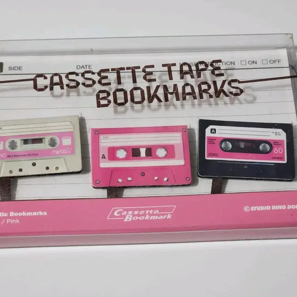 [BUNJANG] Studio Dingdong Cassette Magnet Bookmark (Pink) / 스튜디오딩동 카세트 자석 북마크 (핑크)