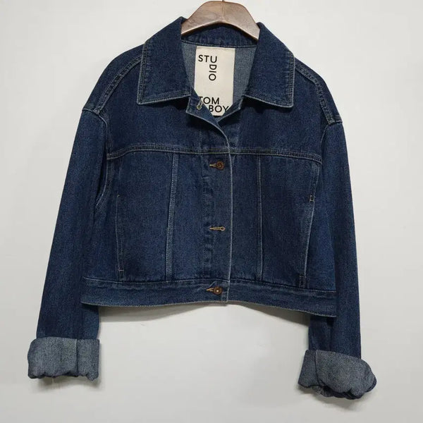 [BUNJANG] STUDIO TOMBOY Cropped Denim Jacket / 가을준비 스튜디오 톰보이 STUDIO TOMBOY 크롭 데님 자켓 청자켓