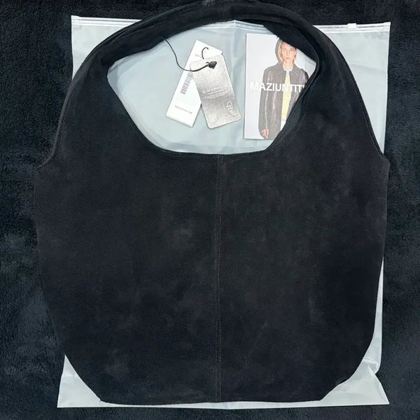 [BUNJANG] Majiem Title Flow Bag Shoulder Bag Black / 마지언타이틀 플로우백 숄더백 블랙