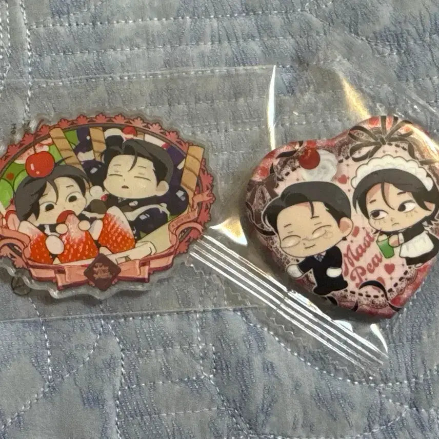 [BUNJANG] Cafe LeBon Salon de Bon Joo Pyung Peace Can Badge Acrylic Magnet Set / 카페레봄 살롱드르봉 주의 평화 주평 캔뱃지 아크릴 마그넷