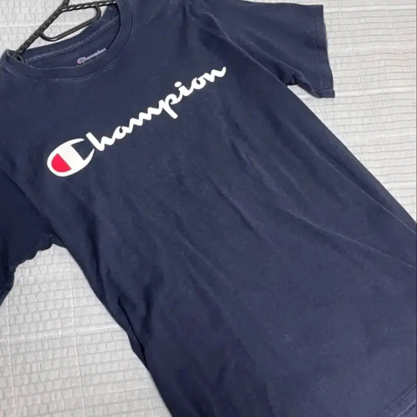 [BUNJANG] Champion Logo T-Shirt Navy / 챔피온 반팔