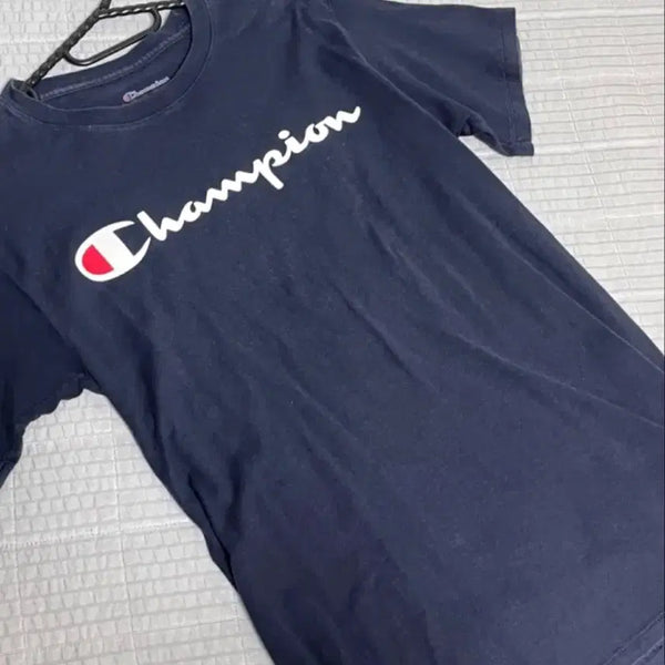 [BUNJANG] Champion Logo T-Shirt Navy / 챔피온 반팔
