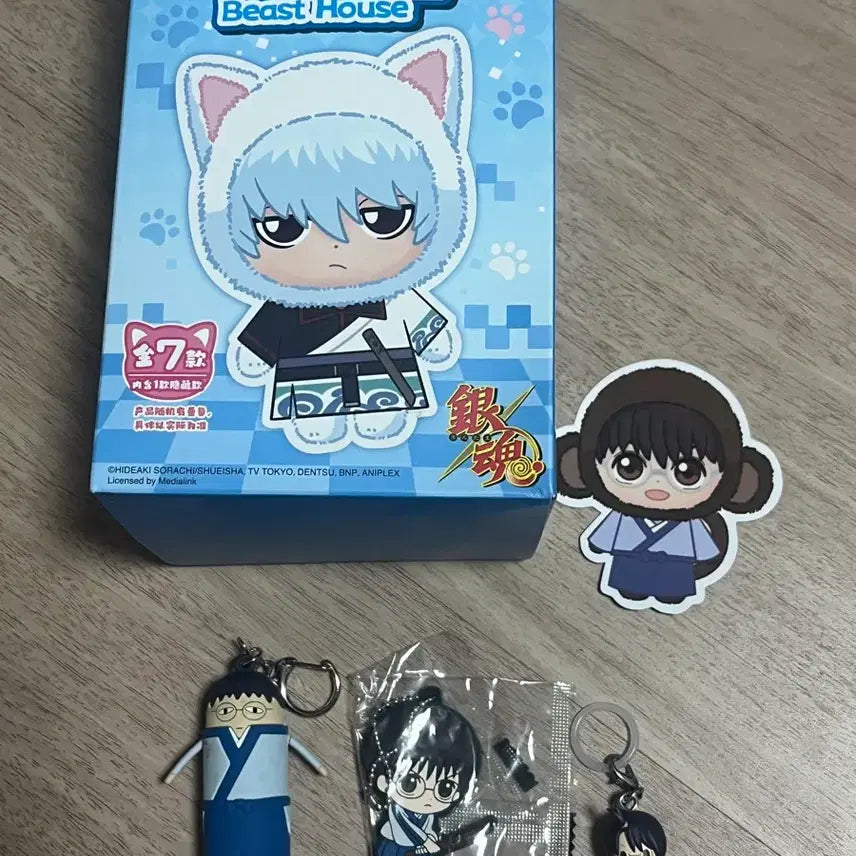 [BUNJANG] Gintama Shinpachi "Shinpachi & Shinpachi's Marriage" / "Ink Mark" Gacha Keyring Bundle Set / 신파치 일괄> 은혼 신파치 은부부 저스트웨이 메지루시 가챠 키링