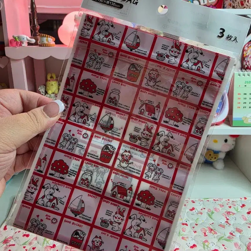 [BUNJANG] Japanese Original Retro Zipper Bag (3 pcs) / 일본정품 레트로 지퍼백 3p