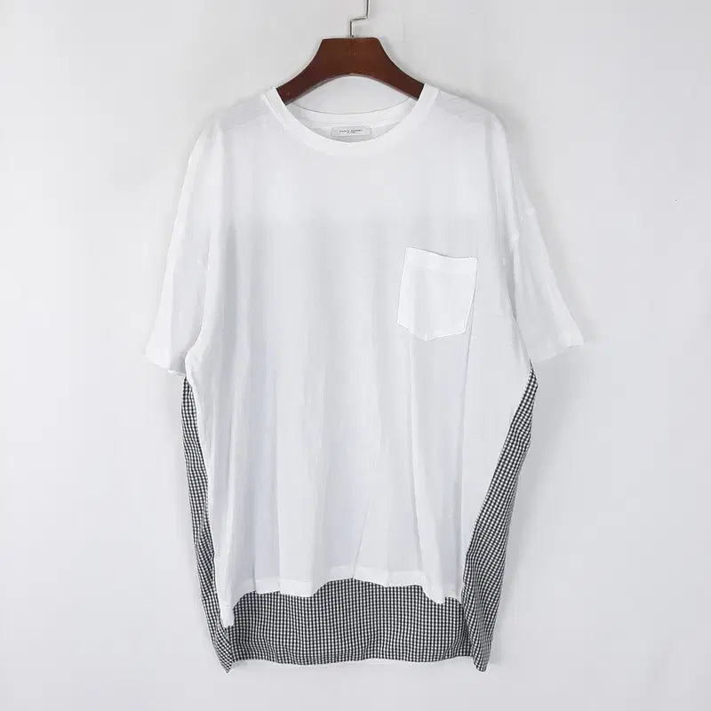 [BUNJANG] Paolo Pecora Milano Men's Asymmetrical Short Sleeve T-Shirt XL / 파올로 페코라 밀라노 남성 언발 반팔티셔츠 XL