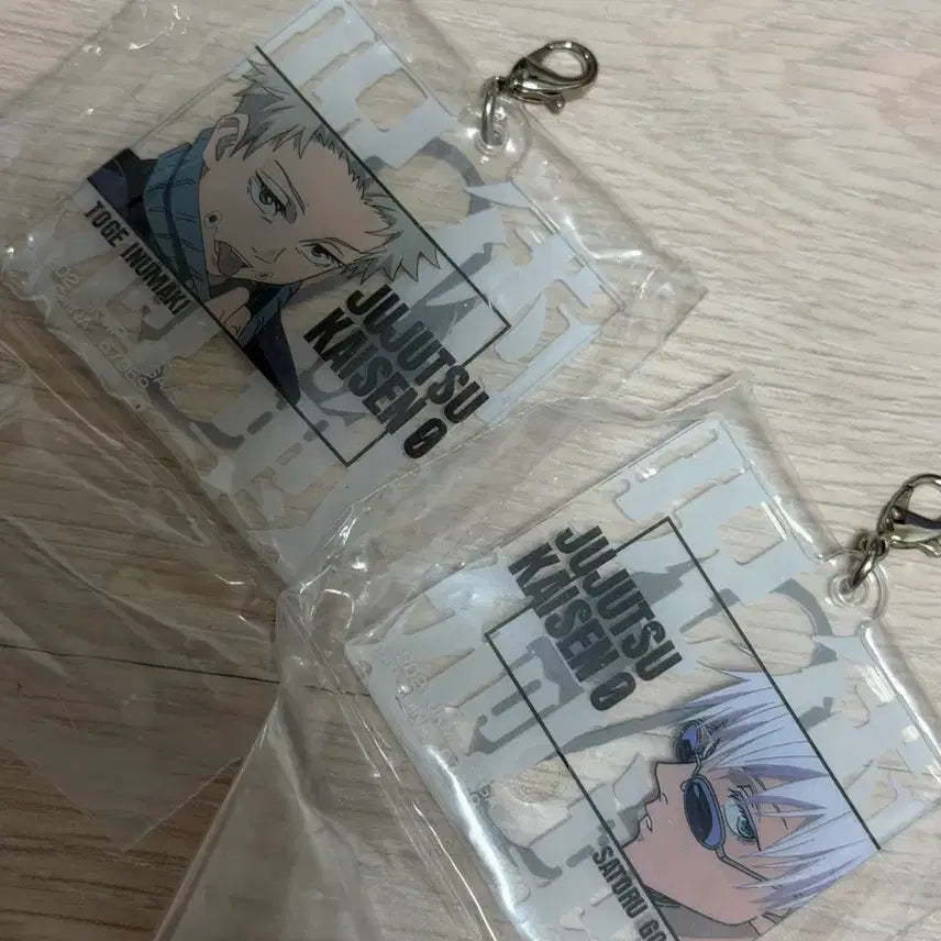 [BUNJANG] Jujutsu Kaisen 0 Clear Acrylic Keychain Set - Satoru Gojo & Toge Inumaki / 주술회전 0 투명 아크릴 키링 고죠 사토루 / 이누마키 토게 일괄