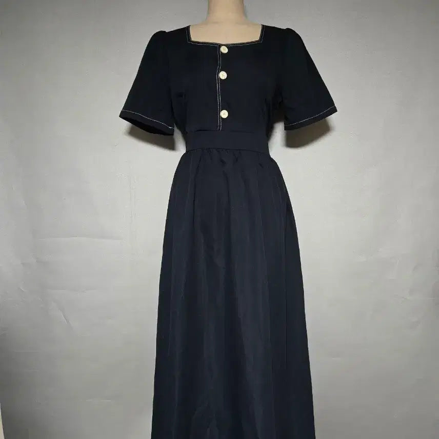 [BUNJANG] Stitch Long Dress / 스티치 롱원피스